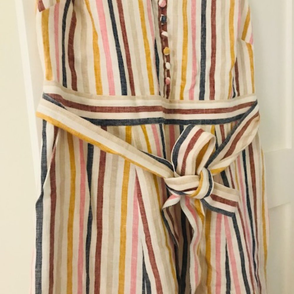 Boden Striped V-Neck Tie-Waist Maxi Dress in Multicolor - Picture 3 of 12
